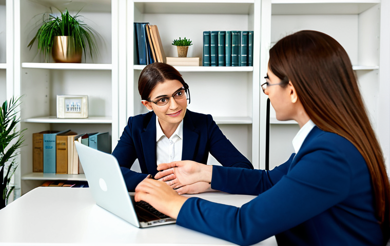상담심리사 관련 최신 연구 동향 - Modern Teletherapy Session**

"A professional female therapist, fully clothed in modest business att...