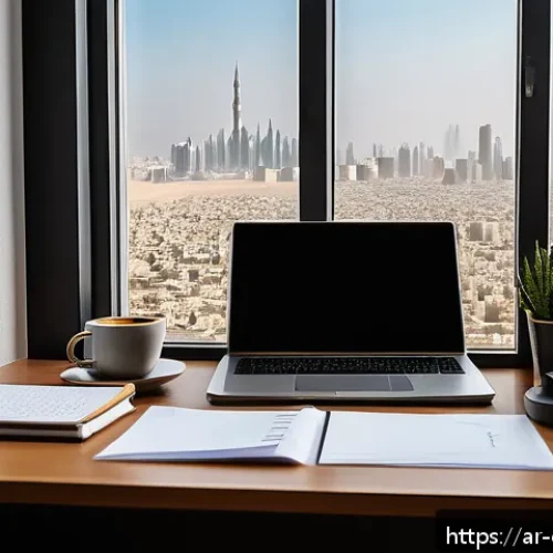 Home 30 상담심리사 업무 일지 작성법 - A professional Arabic-speaking mental health consultant’s workspace in a modern office, featuring a ...