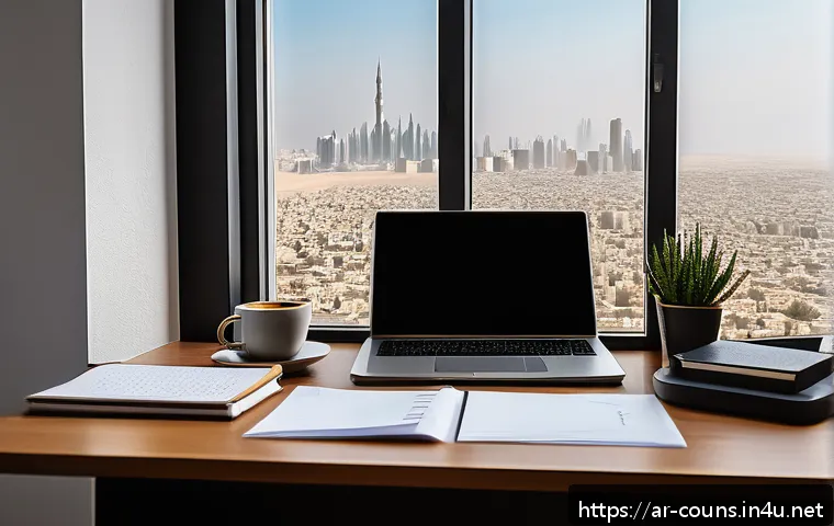 상담심리사 업무 일지 작성법 - A professional Arabic-speaking mental health consultant&rsquo;s workspace in a modern office, featuring a ...